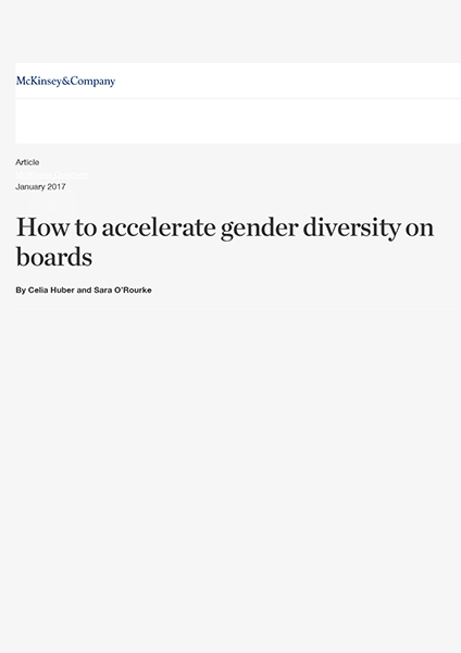 How to accelerate gender diversity on boards