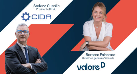 ritratto di Stefano Cuzzilla Presidente CIDA e Barbara Falcomer Direttrice Generale di Valore D