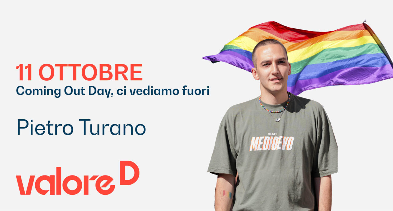 "11 ottobre: Coming Out Day, ci vediamo fuori" scritto da Pietro Turano